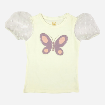Koszulka dziecięca dla dziewczynki Cool Club CCG2410753 104 cm Kremowa (5903977146168)