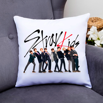 Подушка декоративная с принтом "Группа Stray Kids. Феликс, Чанбин, Ли Но, Хан, Синмин, Айен, Бан Чан" П000799