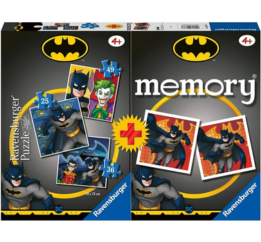 Набір пазлів Ravensburger Multipack Memory Batman 18 x 18 см 3 х 110 деталей (4005556206773)