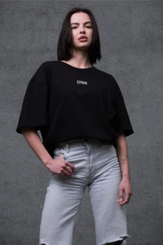 Жіноча Оверсайз Футболка З Принтом Without Deathrow 2XL/3XL Black
