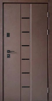 Входная дверь Redfort Ника Браун Метал - МДФ (860х2050) мм улица