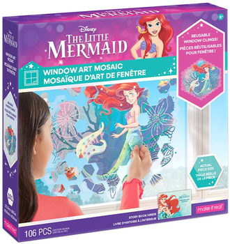 Набір для творчості Make It Real Mosaic Window Sticker Disney The Little Mermaid 106 шт (0695929042790)