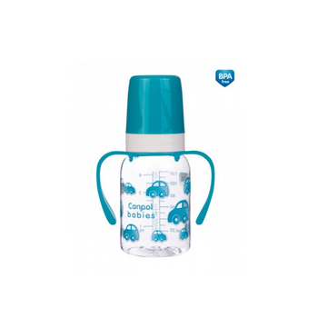 Пляшка 120 мл (BPA FREE) із ручкою Canpol babies 11/821 Блакитний 5903407118215_2