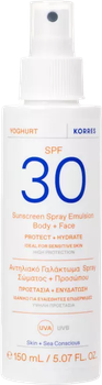 Сонцезахисна емульсія Korres Yoghurt Spray з фільтром SPF 30 150 мл (5203069126482)