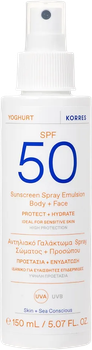 Сонцезахисна емульсія Korres Yoghurt Spray з фільтром SPF 50 150 мл (5203069126499)