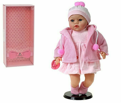 Lalka bobas Adar Girl In Pink Suit Śpiewa i mówi po polsku 45 cm (5901271587724)