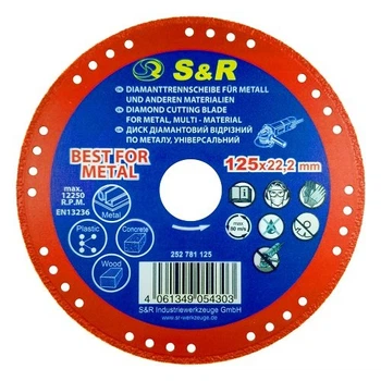 Диск алмазный отрезной S&R 125x22.2 мм универсальный (252781125)