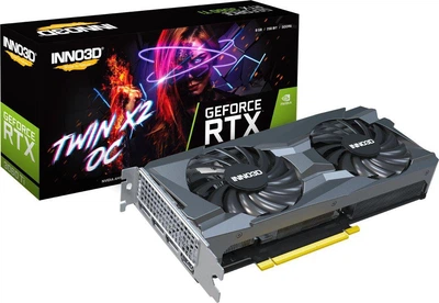 Відеокарта Inno3D GeForce RTX 3060 Ti TWIN X2 OC LHR (N306T2-08D6X-119032DH)