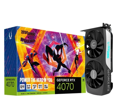 Відеокарта Zotac GeForce RTX 4070 Twin Edge OC Spiderman 12GB GDDR6X (ZT-D40700H-10SMP)