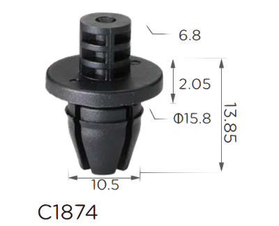 Нажимная (кнопка штырьков) Audi, VW (8K0868307, 8K0-868-307, 11559)