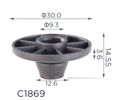 Держатель ковров Audi, VW, Seat, Skoda (8E0-864-229-9B9, 8E08642299B9, 12809)