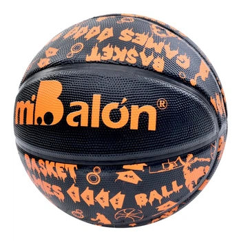 Баскетбольный мяч №7 Mibalon резиновый черный MS 3925