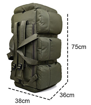 Тактический Рюкзак-Сумка 2 в 1 Solve Bag 98 л 75 x 38 x 36 см Олива KT6004501