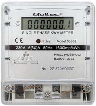 Лічильник електроенергії Qoltec 50888 (5901878508887)
