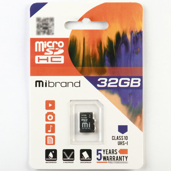 Карта памяти Mibrand 32 GB microSDHC Class 10 UHS-I MICDHU1/32GB