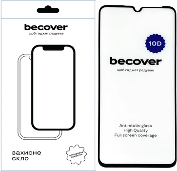 Защитное стекло BeCover для смартфона Samsung Galaxy A05 SM-A055/A05s SM-A057 10D Black (BC_711348)