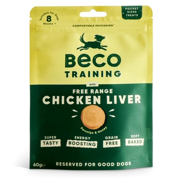 Печиво для собак Beco Pets Куряча печінка з пастернаком і медом 60 г (BFTR-CHICK)