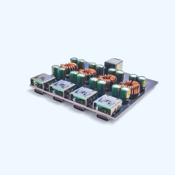 Плата быстрой зарядки DC 24Вт преобразователь павербанк QC 3.0 Powerbank 4 USB type C PD 60 Вт