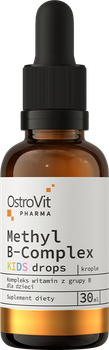 Suplement diety OstroVit Pharma Methyl B-complex KIDS krople 30 ml (5903933907857)