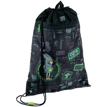 Сумка для обуви Kite Fox Rules "Лис" 46х33 см с карманом черная (K24-601M-16)