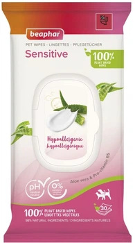 Вологі серветки для тварин Beaphar Pet Wipes для чутливої шкіри Сенситів 30 шт (8711231146314)