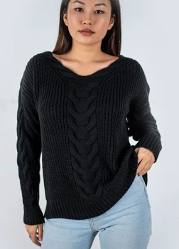 Свитер "Єва" Чорний 44-48 Oversize Anika 000005541