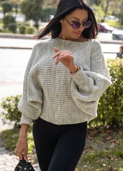 Світло "Летюча миша" Сірий 44-48 Oversize Anika 000005582