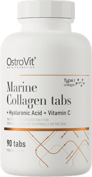 Suplement diety OstroVit Marine Collagen + Kwas Hialuronowy + Witamina C 90 tabletek (5903933906409)