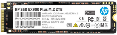 SSD диск HP EX900 Plus 2TB NVMe M.2 2280 PCIe 3.0 x4 3D NAND (35M35AA)