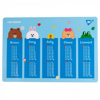 Підкладка для столу YES таблиця множення Line Friends