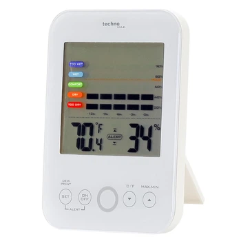 Термогигрометр с сигнализацией влажности для дома 1 шт белый Technoline PS-0108