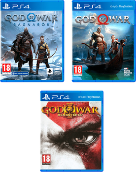 Набор Игра Sony PlayStation 4 God of War Русская Озвучка + God of War III Remastered + God of War: Ragnarok