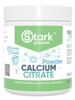 Минерал кальций Stark Pharm Calcium Citrate Powder 270 грамм без вкусовых добавок (2029)