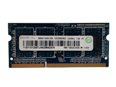Оперативная память для ноутбука SODIMM Ramaxel DDR3 1Gb 1066MHz PC3-8500S (RMT1950ED48E7W/1066) 13484 Б/У