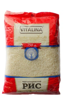 Рис круглозернистий Vitalina 0,75 кг
