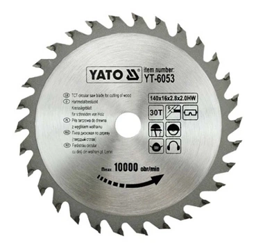 Диск по Дереву Ø 140 х 16 х 2.8 мм, 30 зубьев YATO (YT-6053)