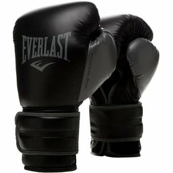 Боксерские перчатки Everlast Powerlock Training Gloves 870310-70-816 чорний/сірий 16 oz (m498722)