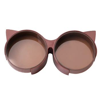 Миска Taotaopets 198807 Burgundy для котов двойная с ушками