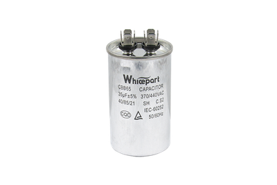Конденсатор CBB65 35 мкФ, 440 В, Whicepart (металлический корпус, клеммы)