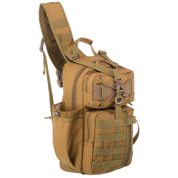 Рюкзак тактичний (Сумка-слінг) з однією лямкою SILVER KNIGHT Top Max (нейлон, розмір 43х24х11см, Хакі)