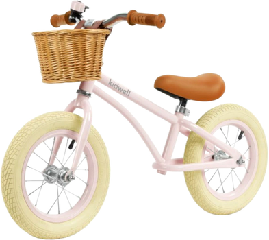 Rowerek biegowy Kidwell Classy z koszyczkiem Różowy (5901130093021)