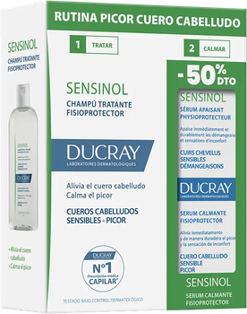 Zestaw do pielęgnacji włosów Ducray Itchy Scalp Routine Sensinol szampon 200 ml + serum 30 ml (3282779366830)