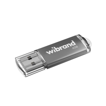 USB флеш накопитель пластиковый брелок Flash Wibrand WI2.0/CU4P1S USB 2.0 Cougar 4Gb Silver