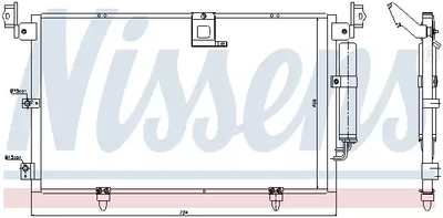 Радіатор, конденсор кондиціонера TOYOTA HARRIER, LEXUS RX, NISSENS (94789)