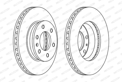 Диск тормозной MERCEDES-BENZ SPRINTER, VW CRAFTER, FERODO (FCR310A)