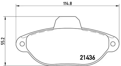 Комплект тормозных колодок, дисковый тормоз ZASTAVA 10, LANCIA Y, BREMBO (P23096)