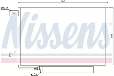 Радіатор, конденсор кондиціонера MERCEDES-BENZ B-CLASS, NISSENS (94911)