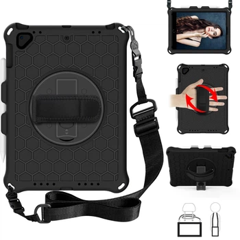 Чехол STR EVA Apple iPad New 5 (2017) 9.7 экран с подставкой и ремнём для ношения на плече Black