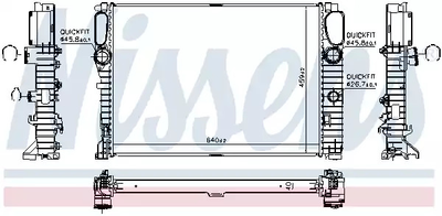 Радиатор охлаждения двигателя MERCEDES-BENZ CLS, NISSENS (62796A)