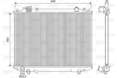 Радиатор охлаждения двигателя FORD RANGER, VALEO (701615)